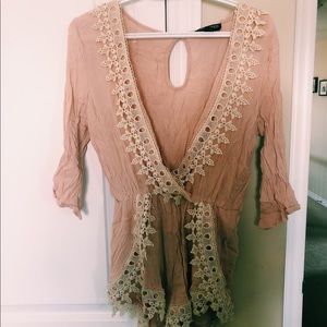 Romper pink with netting